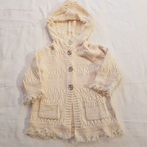 Dakini fringed sweater cream  girls 24 months